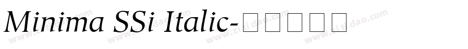 Minima SSi Italic字体转换